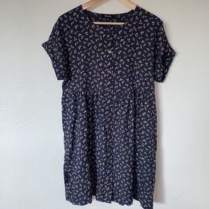 Madewell dress, small, navy floral